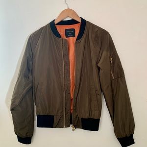 Olive Green Bomber Jacket from Love Tree